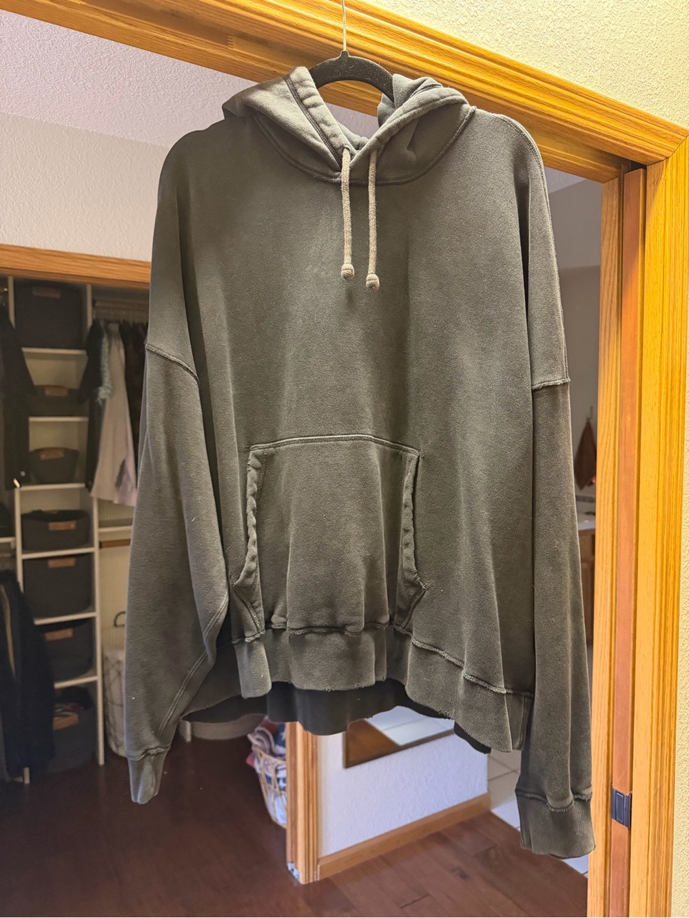 Men's Oversized Hooded Sweatshirt - faded black